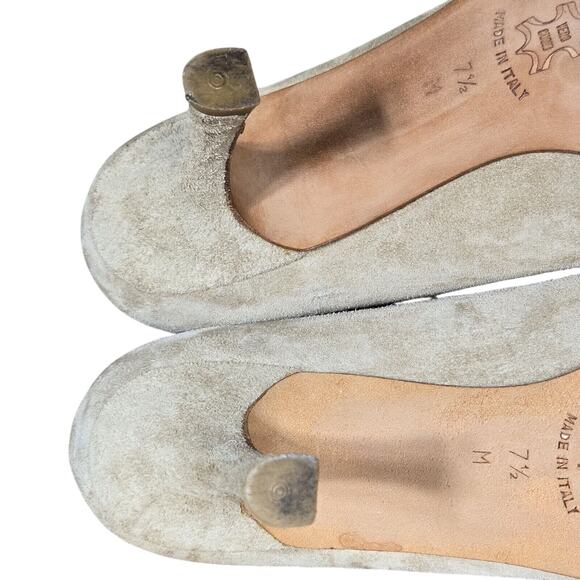 Isaac Mizrahi Made in Italy Tan Suede Mary Jane Heels | Women’s 7.5 - Picture 11 of 11